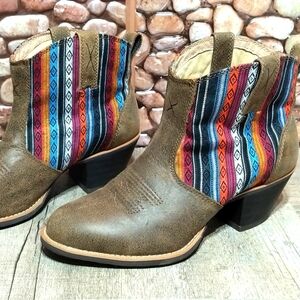 Twisted X Womens Serape Western Fashion Boots - Booties Multi Sz 8.5 B